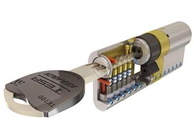 Tesa Assa Abloy MK153040N Hochsicherheitsschloss, Doppelkupplung, 30x40mm