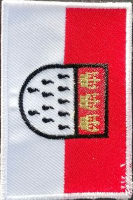 Köln Wappen klein Aufnäher Applikation rot/weiß Kölnkostüm Karneval