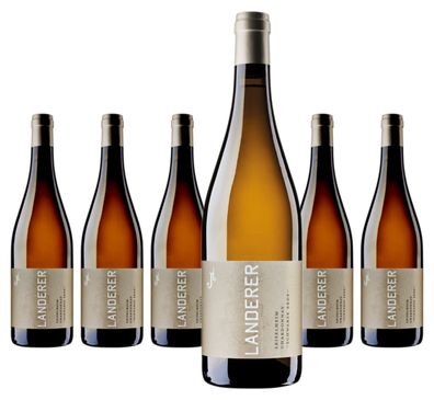 6 x Landerer Leiselheimer Chardonnay Qualitätswein trocken "Schwarze Erde" – 2023