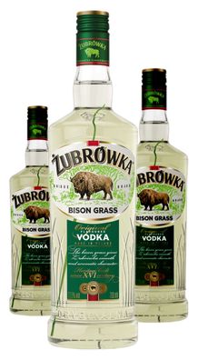 3 x Zubrowka Bison Grass