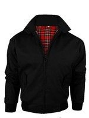 Harrington Jacke Knightsbridge London Schwarz Wollstoff Winter Vintage