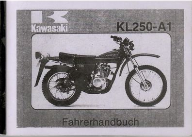 Handbuch Kawasaki KL 250-A1, Motorrad, Oldtimer