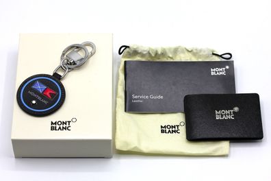 Montblanc Schlüsselanhänger / Flagge / Leder / 131548 / 124586/ NEU
