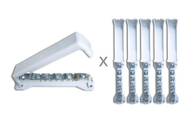 Newlec HPS1 Potentialausgleichsschiene 6×2,5–25 mm² / 1×2,5–6 mm² / 1× Bandeisen – mi