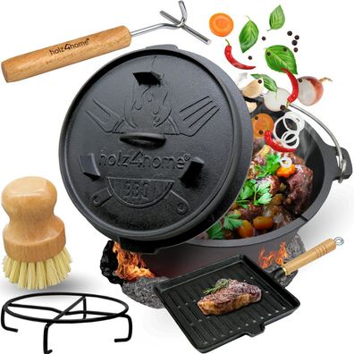 Dutch Oven 9Liter mit Zubehör
