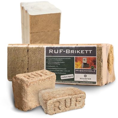 RUF - Holzbriketts Mischholz 10 kg