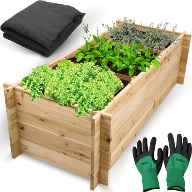 Hochbeet mit 3 Fächern