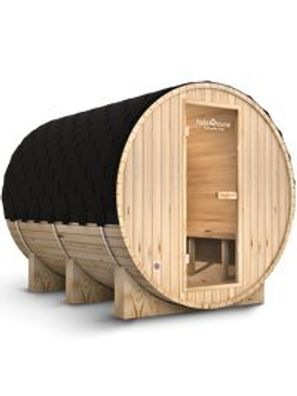 Fasssauna XL Pini wood Outdoor Sauna inkl. Ofen (mit Montage)