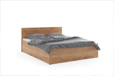 BMS Stauraumbett Panamax 160x200 cm in Eiche Artisan