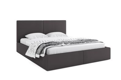 BMS Polsterbett Hilton in Graphit inkl. Stauraum und Matratze