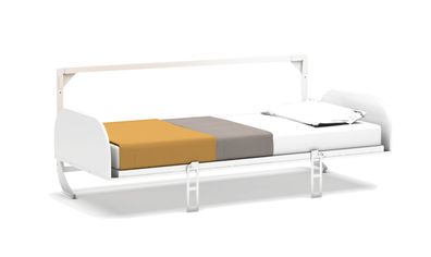 Simple klappbares Wandbett 90x200 cm in Weiß