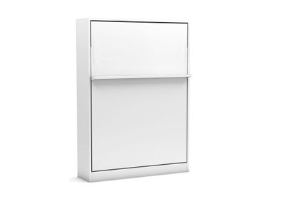 Wandbett Royal Plus klappbar mit Lattenrost 150x200 cm Weiß Hochglanz