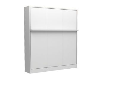 Wandbett Royal Plus klappbar mit Lattenrost 190x200 cm Weiß Hochglanz