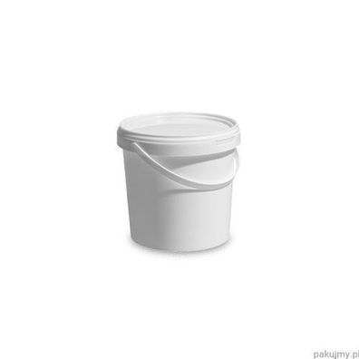 PP-Eimer 01500ml mit Deckel, rund, weiß, PZH-geprüft