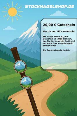 StocknagelShop - Geschenk Gutschein - Motiv 2 - Betrag wählbar / (Wert) 20,00 EUR