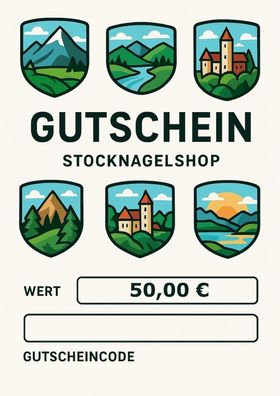 StocknagelShop - Geschenk Gutschein - Motiv 4 - Betrag wählbar / (Wert) 50,00 EUR