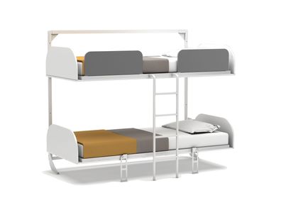 Etagenbett Simple klappbares Wandbett 90x200 cm in Weiß