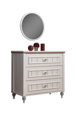 Kinder Wäschekommode Ezgi mit 3 Schubladen in Weiß