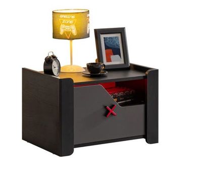 Kinder Nachtkommode Game Zone - Gaming Nachttisch mit LED