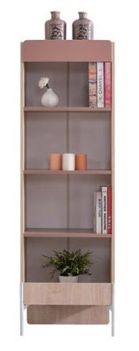 Bücheregal Rosetta in Rosa/Eichen Holzoptik