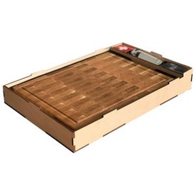 Premium Schneidebrett-Set | Stirnholz aus Eiche