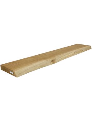 Schwebendes Wandregal Eiche 120cm mit Baumkante