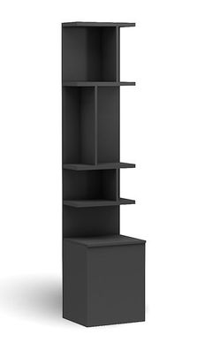 Bücherregal Royal Plus mit Staufach 50 cm Anthrazit Hochglanz