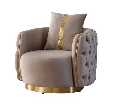 Design Sessel Elite Chesterfield Gold Creme