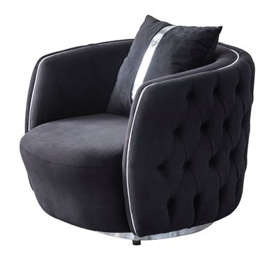 Design Sessel Elite Pus Chesterfield Schwarz