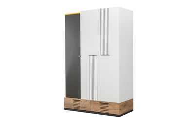 Kleiderschrank Relax 4-türig in Weiß/Eiche