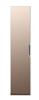 Spiegel Kleiderschrank Milano 1-türig in Nussbaum/Weiß