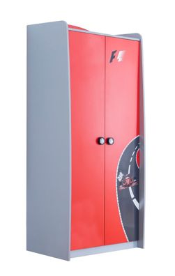 Turbo Formula Kleiderschrank 2-türig in Rot