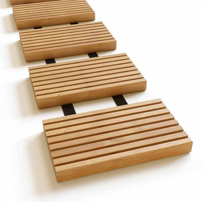 Rollweg Gartenweg Holzdielen aus Lärche 25 cm breit