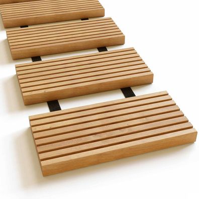 Rollweg Gartenweg Holzdielen aus Lärche 35 cm breit