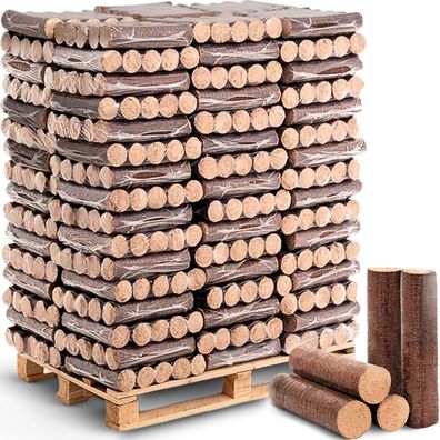 Hartholz-Eichenbriketts / Holzbriketts 960 kg pro Palette