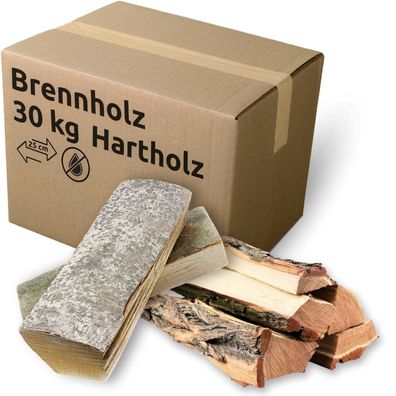Brennholz Mischholz 30kg im Karton