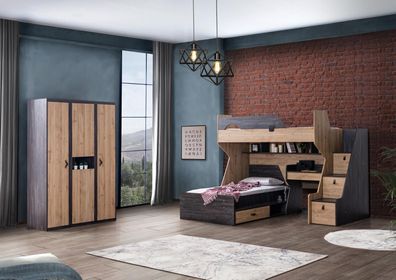 Jugendzimmer komplett Aktif 4-teiliges Möbelset