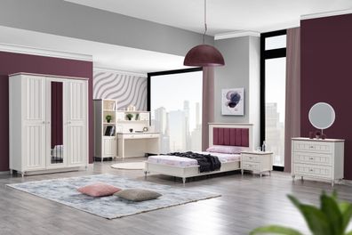 Kinderzimmer-Set Ezgi 6-teilig in Weiß