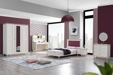 Kinderzimmer-Set Ezgi 5-teilig in Weiß