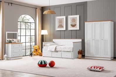 Kinderzimmer-Set Marmaris 4-teilig ? Weiß im Landhausstil