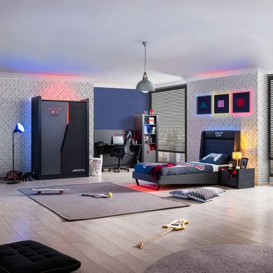 Kinderzimmer-Set Game Zone 5-teilig mit LED