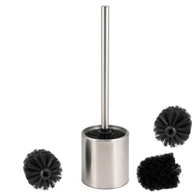 bremermann WC-Garnitur TIRANO, WC-Bürste inkl. 3x Ersatzbürstenköpfe, Edelstahl