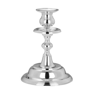 Kerzenleuchter 18 x Ø 13 cm Stabkerzen Halter versilbert Kerzenständer Leuchter