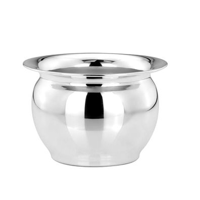 Blumen Übertopf 13x8,5 cm versilbert Pflanzenübertopf Blumentopf Deko Pflanztopf