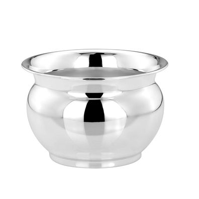 Übertopf 15,5x10,5 cm versilbert Pflanzenübertopf Blumenübertopf Deko Pflanztopf