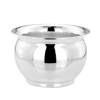 Übertopf 18 x 12,5 cm versilbert Pflanzenübertopf Blumenübertopf Deko Pflanztopf