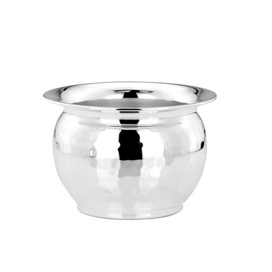 Blumen-Übertopf 8,5 x Ø 13 cm versilbert gehämmert Deko Pflanzentopf Blumentopf