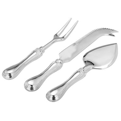 Käsemesser Set 3-tlg. versilbert Käse Vorlegebesteck Käsebesteck Servierbesteck