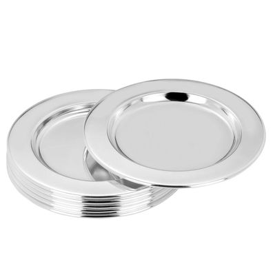 Teller-Set 6-tlg. Untersetzer für Gläser versilbert Mini Unterteller je Ø 10,5cm