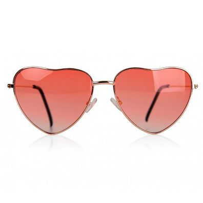 PartyXplosion Herzbrille rot